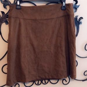 Suede short skirt